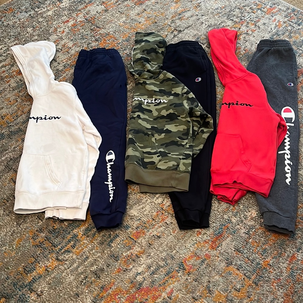 3 Champion Sweatsuit sets Size Large